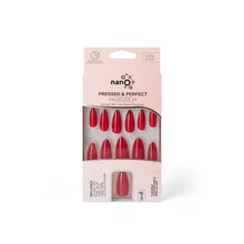 Load image into Gallery viewer, Nano® Scarlet Queen Pressed on Nails - 24pcs with Glue | Instant Gel-Like Shine, Classic Red Glossy Fake Nails Set