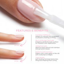 Load image into Gallery viewer, Soft Rose Mist Rubber Base Coat Gel – 15ml | Soak Off Builder Base Coat | Long Lasting Soft Pink Rubber Base Coat