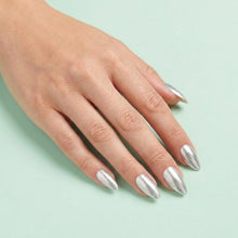 Load image into Gallery viewer, Stone Grey Chrome Powder – 0.8g | Mirror Chrome Powder Nails | Metallic Silver-Grey Chrome Nail Powder