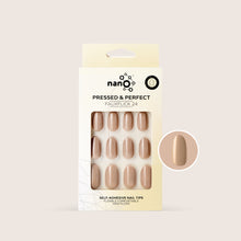 Load image into Gallery viewer, Nano® Toffee Glow Pressed on Nails - 24pcs Self-Adhesive | Warm Caramel Nude Finish, Glossy Natural Fake Nails Set