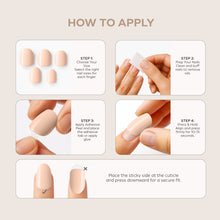 Load image into Gallery viewer, Nano® Toffee Glow Pressed on Nails - 24pcs Self-Adhesive | Warm Caramel Nude Finish, Glossy Natural Fake Nails Set