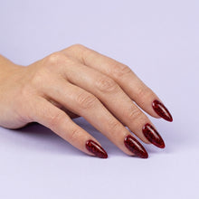Load image into Gallery viewer, D 2504 – Scarlet Sparkle Nail Dipping Powder – 28gm | Long-Lasting Shimmer Red Dip Powder Nails | Nail Dipping System