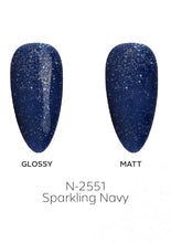 Load image into Gallery viewer, N-2551-Sparkling Navy Gel Polish 15ml
