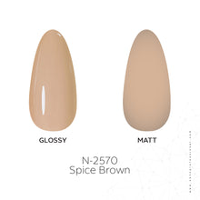 Load image into Gallery viewer, N2570 – Spice Brown Gel Polish – 15ml | Long-Lasting, High-Glossy Warm Brown Nail Polish Gel
