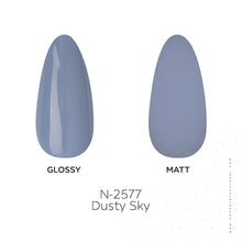Load image into Gallery viewer, N2577 – Dusty Sky Gel Polish – 15ml | Long-Lasting, High-Glossy Muted Blue Nail Polish Gel
