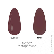 Load image into Gallery viewer, N2607 – Vintage Wine Gel Polish – 15ml | Long-Lasting, High-Glossy Deep Burgundy Nail Polish Gel
