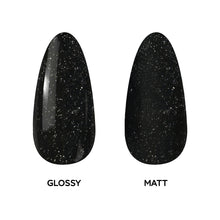 Load image into Gallery viewer, D 2633 Nightfall Nebula Nail Dipping Powder – 28g | Black Glitter Dip Powder Nails | Nail Dipping System