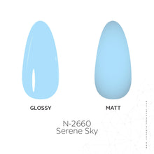 Load image into Gallery viewer, N2660 – Serene Sky Gel Polish – 15 ml | Long-Lasting, High-Gloss Bright Bubblegum-Blue Nail Polish Gel
