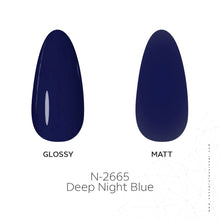 Load image into Gallery viewer, N2665 – Deep Night Blue Gel Polish – 15 ml | Long-Lasting, High-Gloss Deep Navy-Blue Nail Polish Gel
