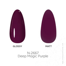 Load image into Gallery viewer, N2667 – Deep Magic Purple Gel Polish – 15 ml | Long-Lasting, High-Gloss Warm Mauve-Purple Nail Polish Gel
