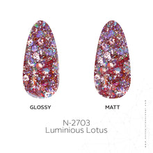 Load image into Gallery viewer, N2703 – Luminous Lotus Gel Polish – 15 ml | Long-Lasting, High-Gloss Iridescent Glitter Nail Polish Gel
