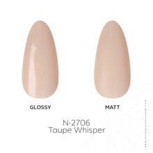 Load image into Gallery viewer, N-2706 – Taupe Whisper Gel Polish – 15ml | Long-Lasting, High-Gloss Soft Beige Nude Nail Polish Gel
