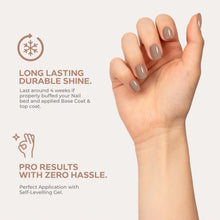Load image into Gallery viewer, N-2716 – Muted Mocha Gel Polish – 15ml | Long-Lasting, High-Gloss Warm Mocha Brown Nail Polish Gel
