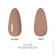 Load image into Gallery viewer, N-2716 – Muted Mocha Gel Polish – 15ml | Long-Lasting, High-Gloss Warm Mocha Brown Nail Polish Gel
