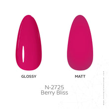 Load image into Gallery viewer, N2725 – Berry Bliss Gel Polish – 15ml | Long-Lasting, High-Gloss Regal Pink-Purple Nail Polish Gel
