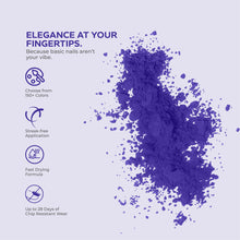 Load image into Gallery viewer, D 2807 Purple Monarch Nail Dipping Powder – 28gm | Regal Deep Purple Dip Powder | Nail Dipping System
