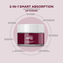 Load image into Gallery viewer, D 2889 Plum Wine Nail Dipping Powder – 28gm | Deep Burgundy Dip Powder | Nail Dipping System
