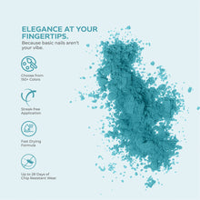 Load image into Gallery viewer, D 2910 Turquoise Nail Dipping Powder – 28gm | Turquoise Blue Nail Dip Powder | Nail Dipping System
