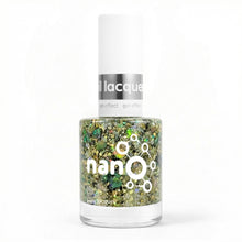 Load image into Gallery viewer, L 2937 Glittery Green Nail Polish – 15ml | High Gloss, Gel Like Finish Sparkling Green Nail Polish | Glitter Green Nail Lacquer