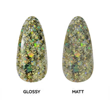 Load image into Gallery viewer, L 2937 Glittery Green Nail Polish – 15ml | High Gloss, Gel Like Finish Sparkling Green Nail Polish | Glitter Green Nail Lacquer