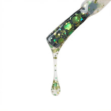 Load image into Gallery viewer, L 2937 Glittery Green Nail Polish – 15ml | High Gloss, Gel Like Finish Sparkling Green Nail Polish | Glitter Green Nail Lacquer