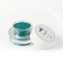 Load image into Gallery viewer, Azure Blue Chrome Powder – 0.8g | Mirror Chrome Powder Nails | Metallic Teal-Blue Chrome Nail Powder