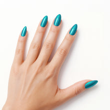 Load image into Gallery viewer, Azure Blue Chrome Powder – 0.8g | Mirror Chrome Powder Nails | Metallic Teal-Blue Chrome Nail Powder