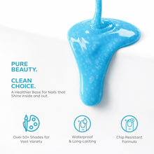 Load image into Gallery viewer, Azure Breeze Rubber Base Coat Gel – 15ml | Soak Off Builder Base Coat | Long Lasting Ocean Blue Rubber Base Coat