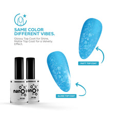 Load image into Gallery viewer, Azure Breeze Rubber Base Coat Gel – 15ml | Soak Off Builder Base Coat | Long Lasting Ocean Blue Rubber Base Coat