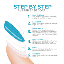 Load image into Gallery viewer, Azure Breeze Rubber Base Coat Gel – 15ml | Soak Off Builder Base Coat | Long Lasting Ocean Blue Rubber Base Coat