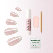 Load image into Gallery viewer, Nano® Barely Blush Pressed on Nails - 24pcs with Glue | Instant Gel-Like Shine, Soft Pink Glossy Fake Nails Set
