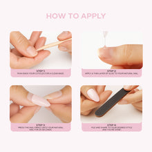 Load image into Gallery viewer, Nano® Barely Blush Pressed on Nails - 24pcs with Glue | Instant Gel-Like Shine, Soft Pink Glossy Fake Nails Set