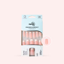 تحميل الصورة إلى عارض المعرض، Nano® Blush French Edge Pressed on Nails - 24pcs with Glue | Instant Gel-Like Shine, Soft Pink French Glossy Fake Nails Set