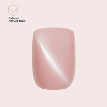 Load image into Gallery viewer, Nano® Blush Kitty Glow Pressed on Nails - 24pcs with Glue | Instant Gel-Like Shine, Soft Pink Glossy Fake Nails Set