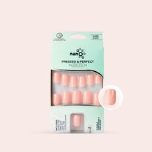 Load image into Gallery viewer, Nano® Blush Veil Pressed on Nails - 24pcs with Glue | Instant Gel-Like Shine, Soft Peachy-Pink Fake Nails Set