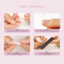 Load image into Gallery viewer, Nano® Blush Whisper Cateye Pressed on Nails - 24pcs with Glue | Instant Gel-Like Shine, Soft Pink Chrome Cat Eye Fake Nails Set