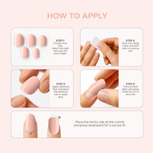 Load image into Gallery viewer, Nano® Ballet Slipper Pressed on Nails - 24pcs Self-Adhesive | Soft Pink Nude Finish, Glossy Natural Fake Nails Set
