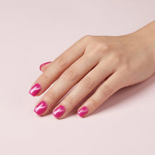 Load image into Gallery viewer, Nano® Blush Panther Stare Pressed on Nails - 24pcs with Glue | Instant Gel-Like Shine, Hot Pink Glossy Fake Nails Set