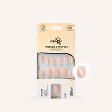Load image into Gallery viewer, Nano® Celestial Blush Pressed on Nails - 24pcs with Glue | Instant Gel-Like Shine, Nude Beige Glossy Fake Nails Set