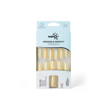 تحميل الصورة إلى عارض المعرض، Nano® Chrome Golden Ember Pressed on Nails - 24pcs with Glue | Instant Gel-Like Shine, Gold Chrome Glossy Fake Nails Set