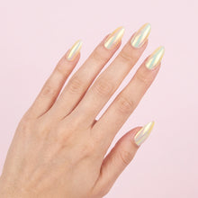 تحميل الصورة إلى عارض المعرض، Nano® Chrome Golden Ember Pressed on Nails - 24pcs with Glue | Instant Gel-Like Shine, Gold Chrome Glossy Fake Nails Set
