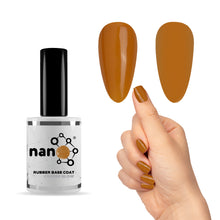 Load image into Gallery viewer, Copper Glow Rubber Base Coat Gel – 15ml | Soak Off Builder Base Coat | Long Lasting Burnt Copper Brown Rubber Base Coat
