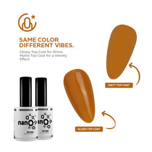 Load image into Gallery viewer, Copper Glow Rubber Base Coat Gel – 15ml | Soak Off Builder Base Coat | Long Lasting Burnt Copper Brown Rubber Base Coat
