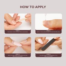 Load image into Gallery viewer, Nano® Crimson Noir Pressed on Nails - 24pcs with Glue | Instant Gel-Like Shine, Deep Burgundy Glossy Fake Nails Set