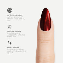 Load image into Gallery viewer, Crimson Wine Chrome Powder – 0.8g | Mirror Chrome Powder Nails | Metallic Red Wine Chrome Nail Powder