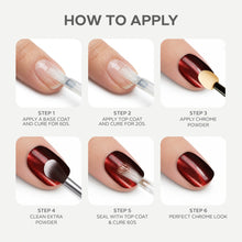 Load image into Gallery viewer, Crimson Wine Chrome Powder – 0.8g | Mirror Chrome Powder Nails | Metallic Red Wine Chrome Nail Powder