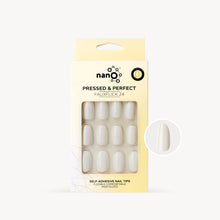 Load image into Gallery viewer, Nano® Crystal White Pressed on Nails - 24pcs Self-Adhesive | Instant Gel-Like Shine, Glossy White Fake Nails Set
