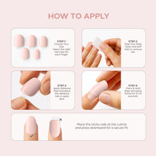 Load image into Gallery viewer, Nano® Dreamy Mauve Pressed on Nails - 24pcs Self-Adhesive | Soft Mauve Pink Finish, Glossy Natural Fake Nails Set
