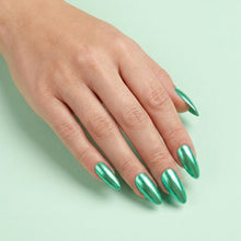 Load image into Gallery viewer, Emerald Isle Chrome Powder – 0.8g | Mirror Chrome Powder Nails | Metallic Green Chrome Nail Powder