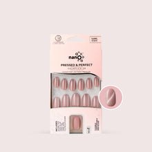 Load image into Gallery viewer, Nano® Emerald Panther Gaze Pressed on Nails - 24pcs with Glue | Instant Gel-Like Shine, Nude Pink Glossy Fake Nails Set